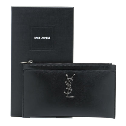 Saint Laurent Smooth Calfskin Monogram Bill Pouch Black 9 of 11