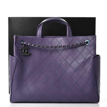 Chanel Calfskin CC Pocket Tote Purple 9 of 9