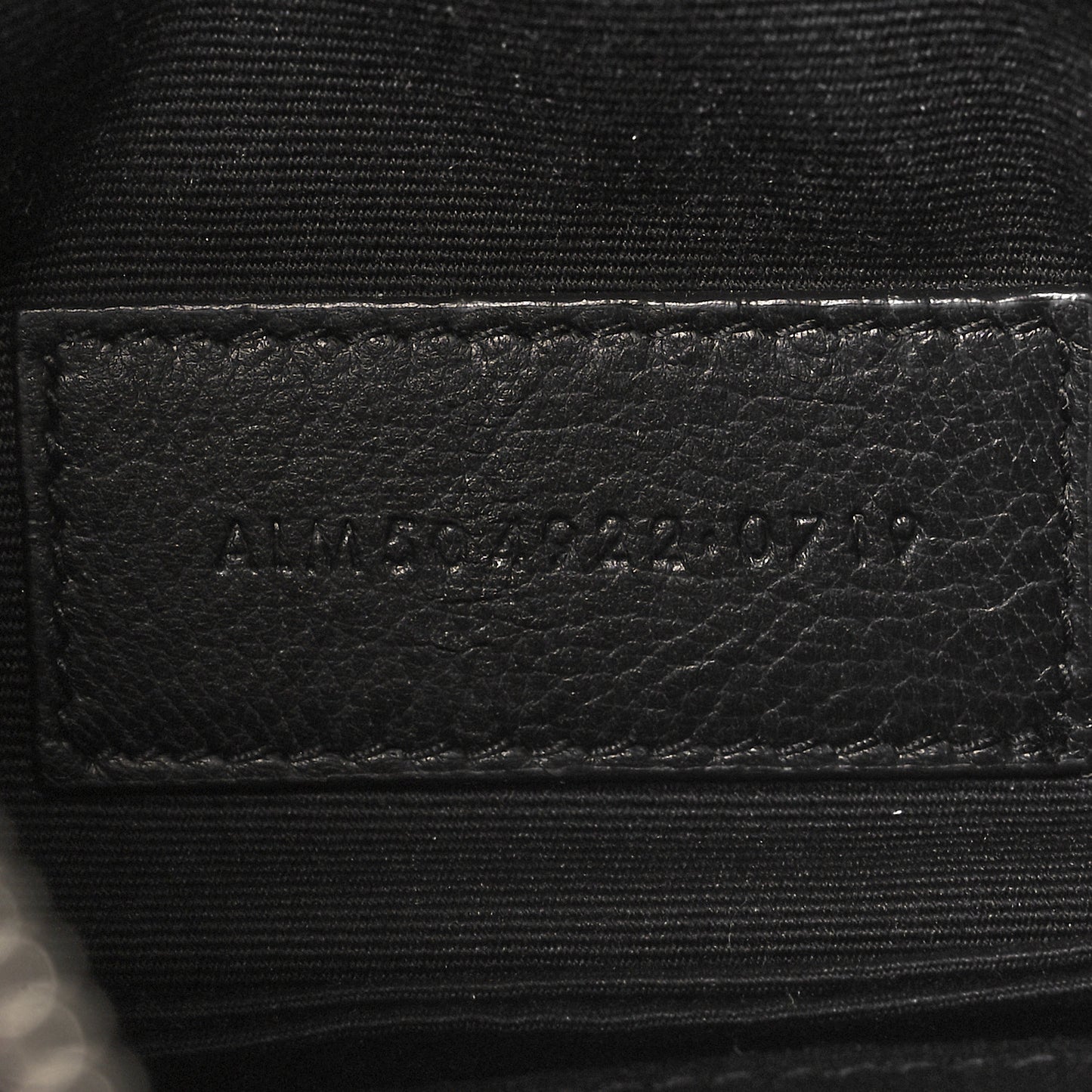 Grain De Poudre Chevron Monogram Bill Pouch Black