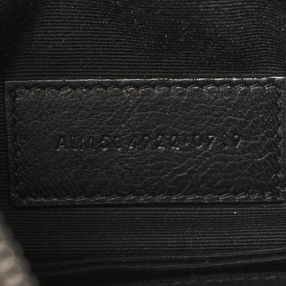 Saint Laurent Grain De Poudre Chevron Monogram Bill Pouch Black 7 of 8