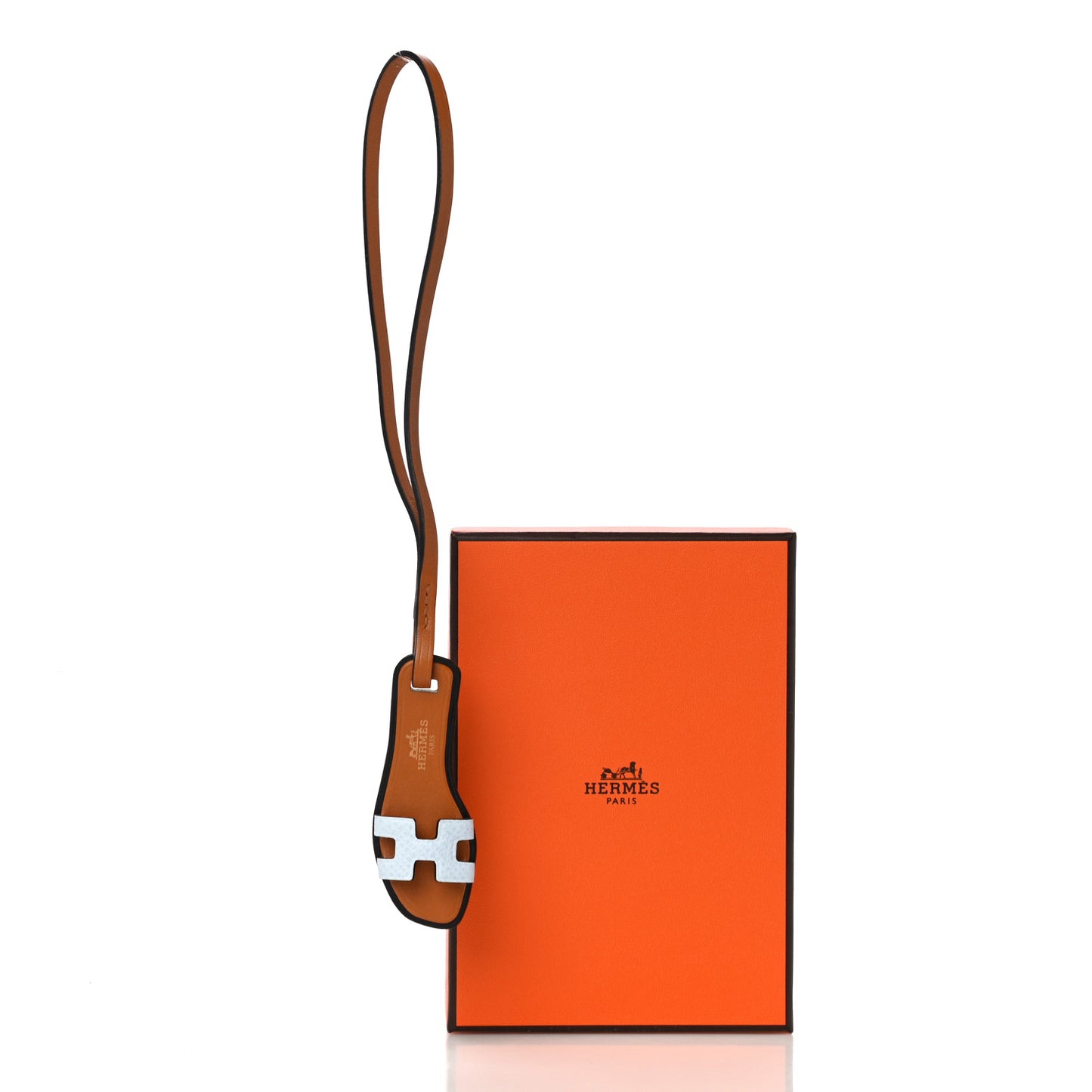 Epsom Butler Calfskin Hunter Oran Nano Bag Charm Bleu Brume