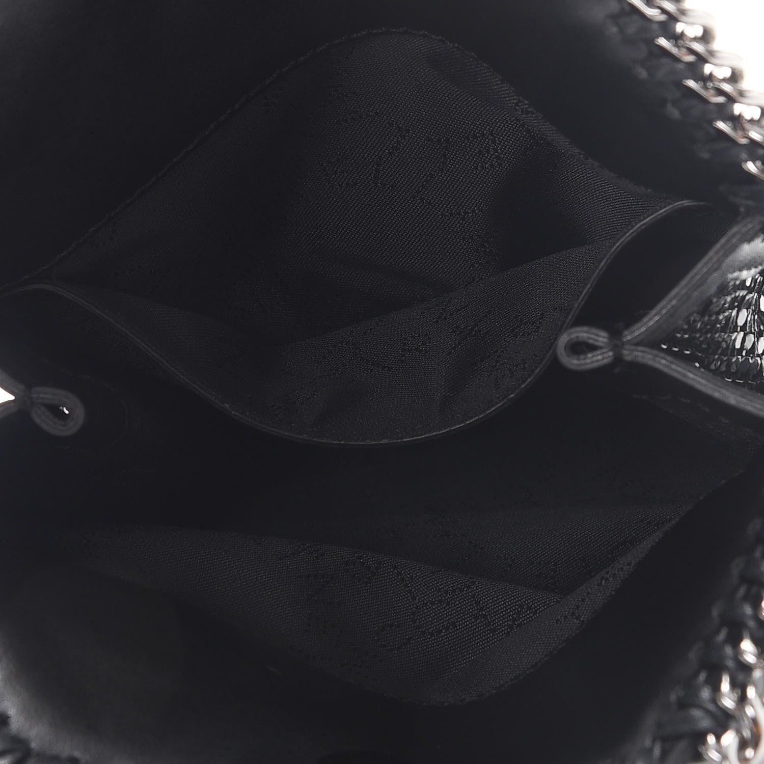 Stella McCartney Crystal Stones Tiny Fold Over Falabella Black 7 of 11