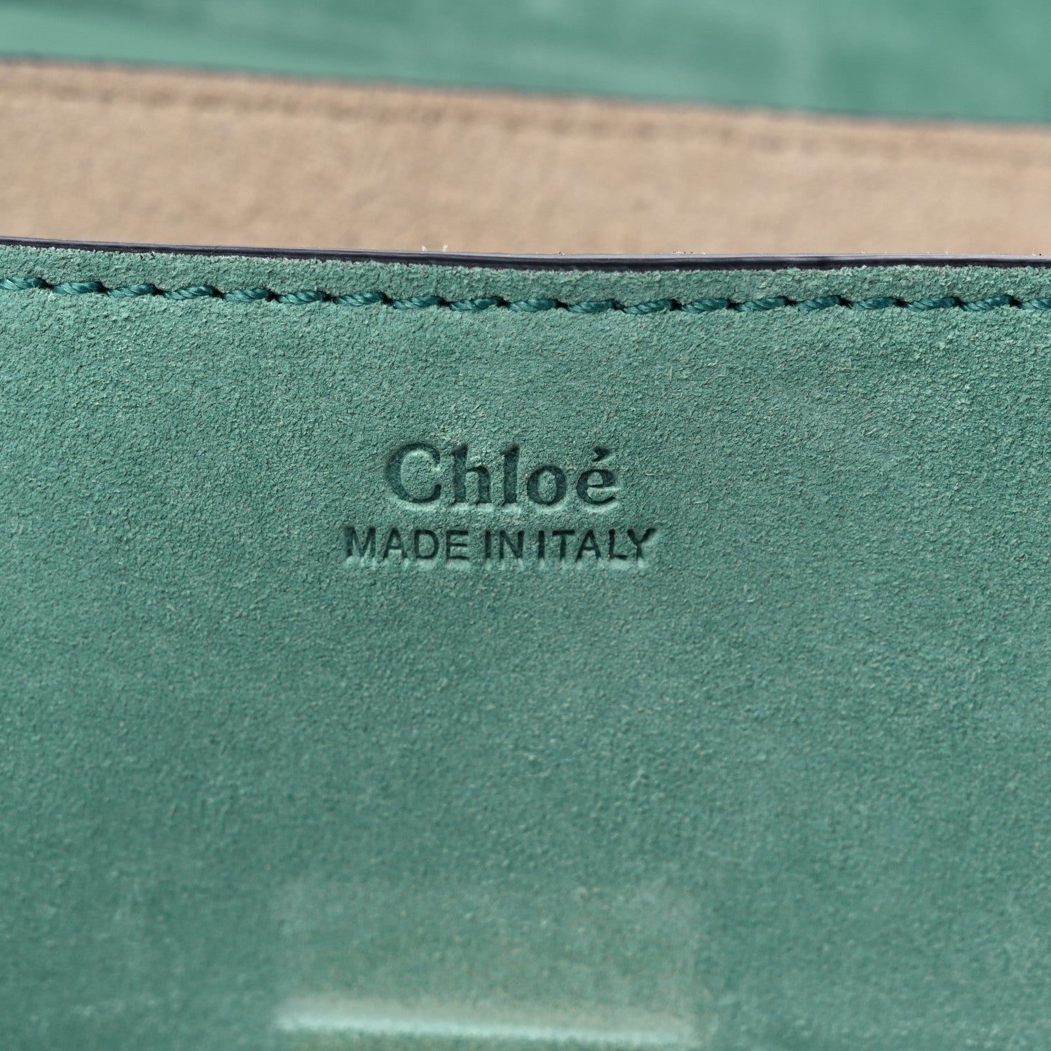 Chloe Suede Smooth Calfskin Drew Shoulder Bag Happy Green 6 of 8