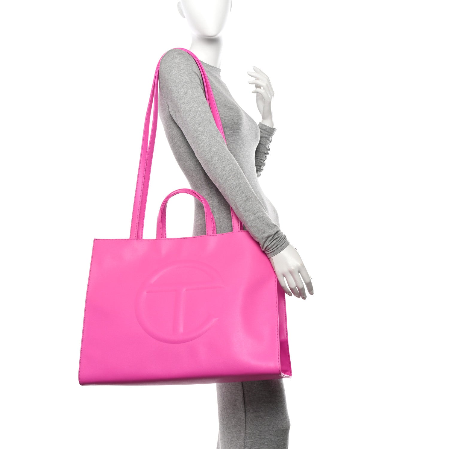 Telfar Vegan Leather Large Shopping Bag Azalea 2 of 10