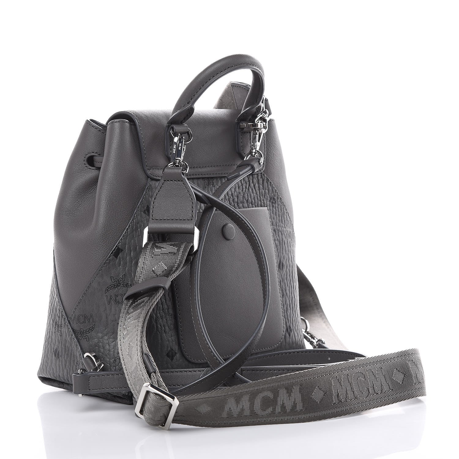 MCM Visetos Small Essential Backpack Grey 3 of 11