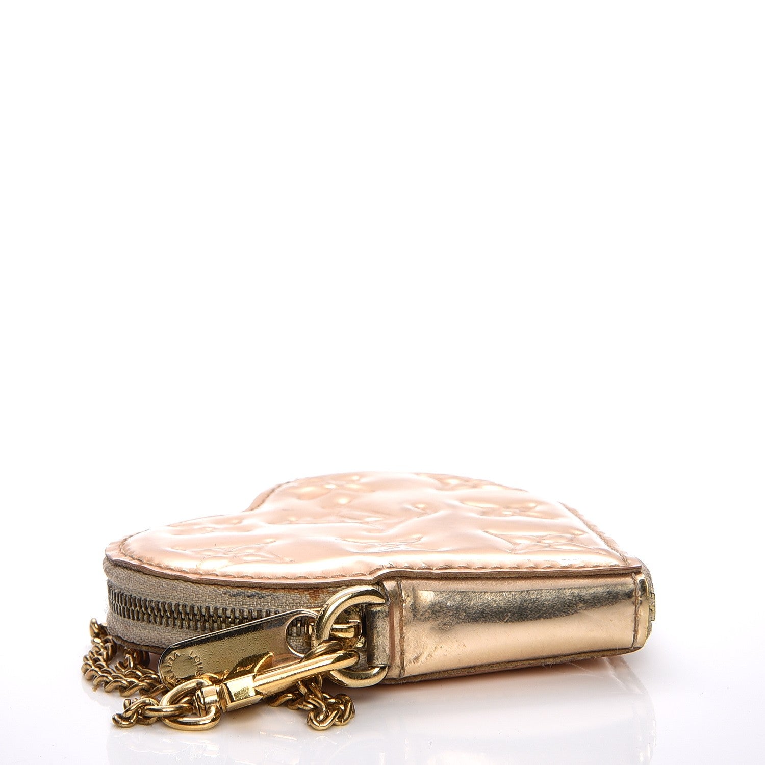 Louis Vuitton Monogram Miroir Heart Coin Purse Gold 4 of 9