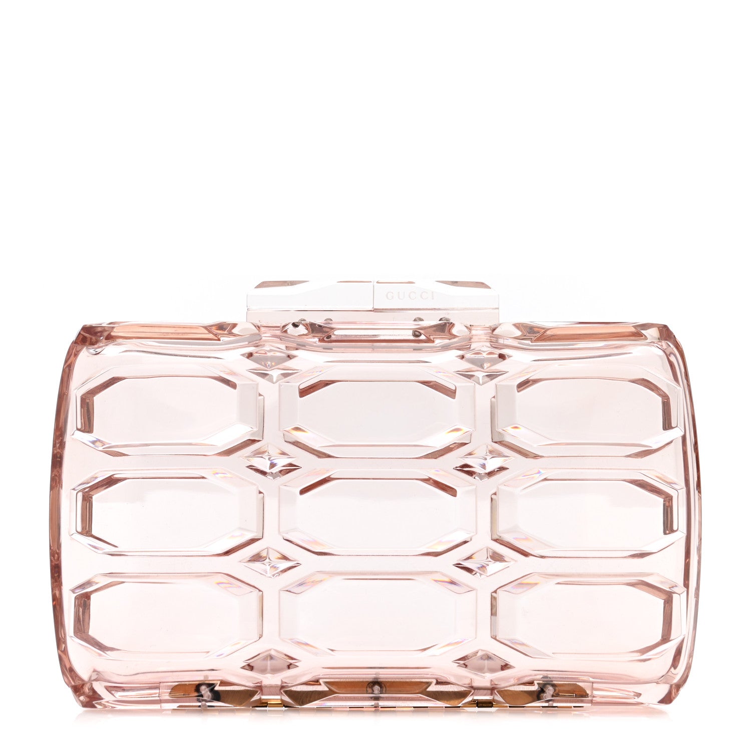Gucci Plexiglass Aristrographic Box Clutch Pink 1 of 8