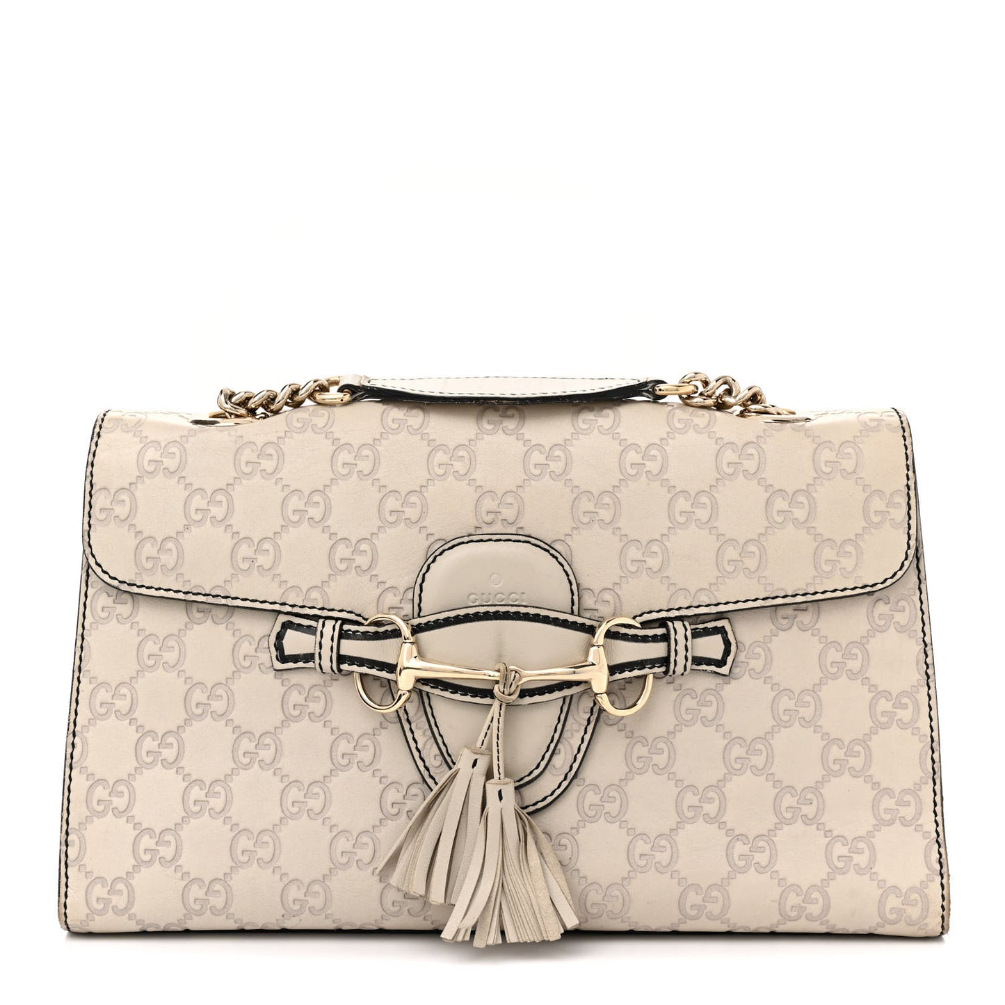 Guccissima Signature Medium Emily Chain Shoulder Bag Mystic White