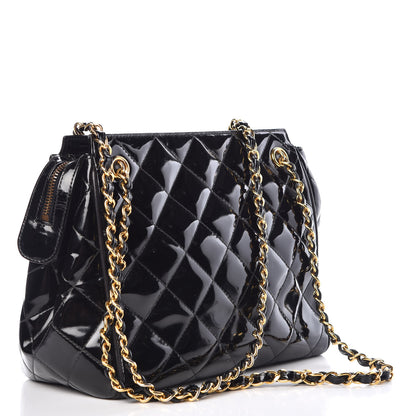 Chanel Patent Quilted Tote Black 3 of 14