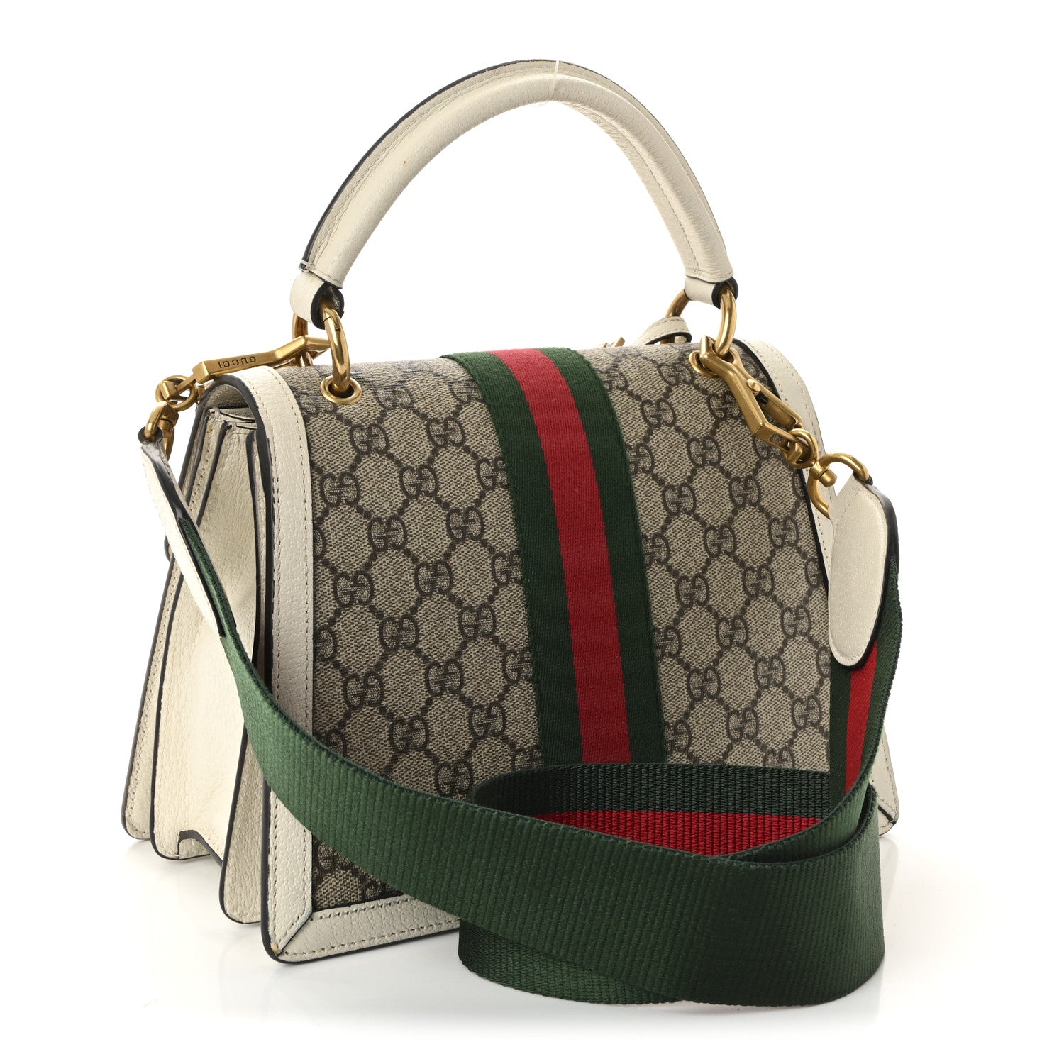 Gucci GG Supreme Monogram Small Queen Margaret Top Handle Bag White 3 of 10