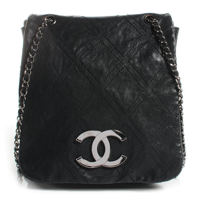 Chanel Leather Diamond Stitch Large Messenger Black 1 of 7