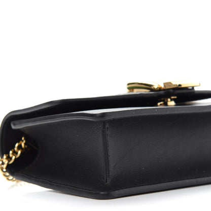 Gucci Calfskin Super Mini Sylvie Chain Shoulder Bag Black 8 of 9