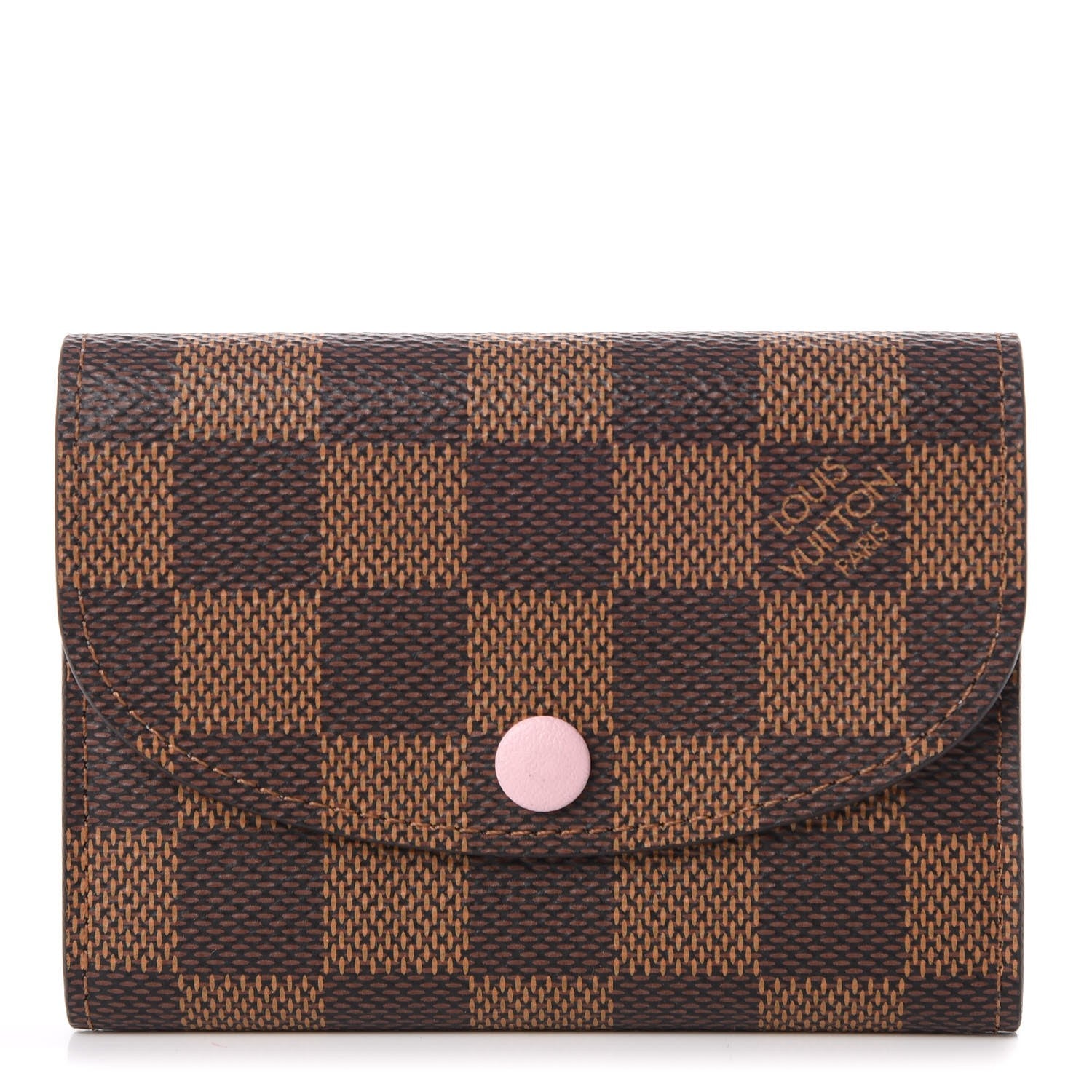 Louis Vuitton Damier Ebene Rosalie Coin Purse Rose Ballerine 1 of 9