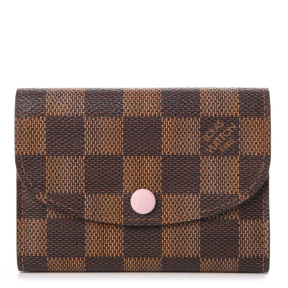 Louis Vuitton Damier Ebene Rosalie Coin Purse Rose Ballerine 1 of 9