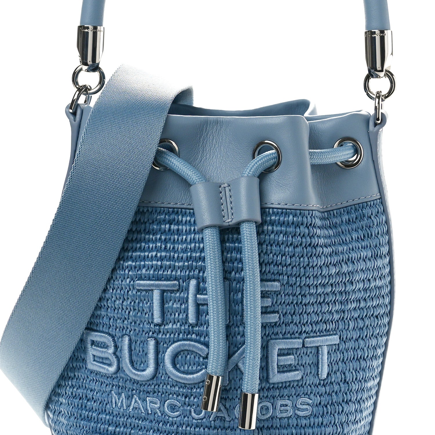 Marc Jacobs Woven The Bucket Bag Pale Blue 9 of 11