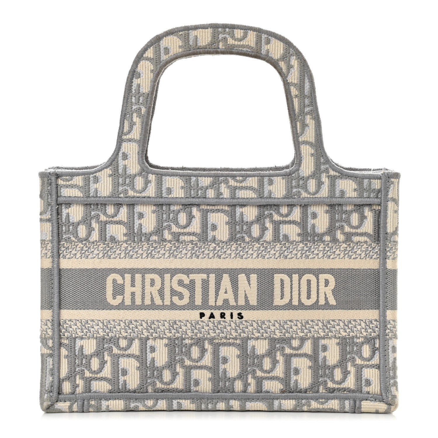 Christian Dior Oblique Mini Book Tote Grey Multicolor 1 of 14