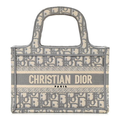 Christian Dior Oblique Mini Book Tote Grey Multicolor 1 of 14