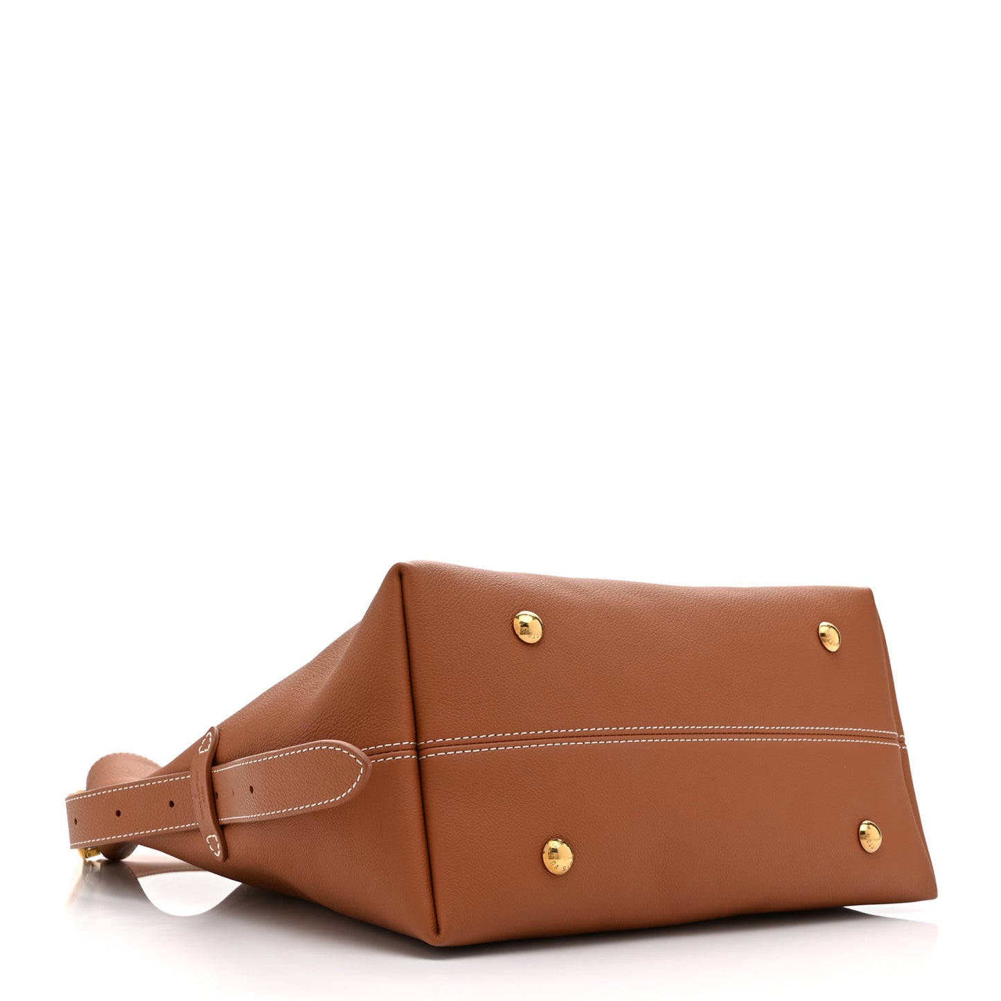 Grained Calfskin Low Key Hobo MM Cognac