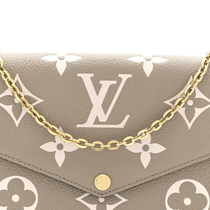 Louis Vuitton Empreinte Monogram Giant Felicie Pochette Tourterelle Creme 8 of 10