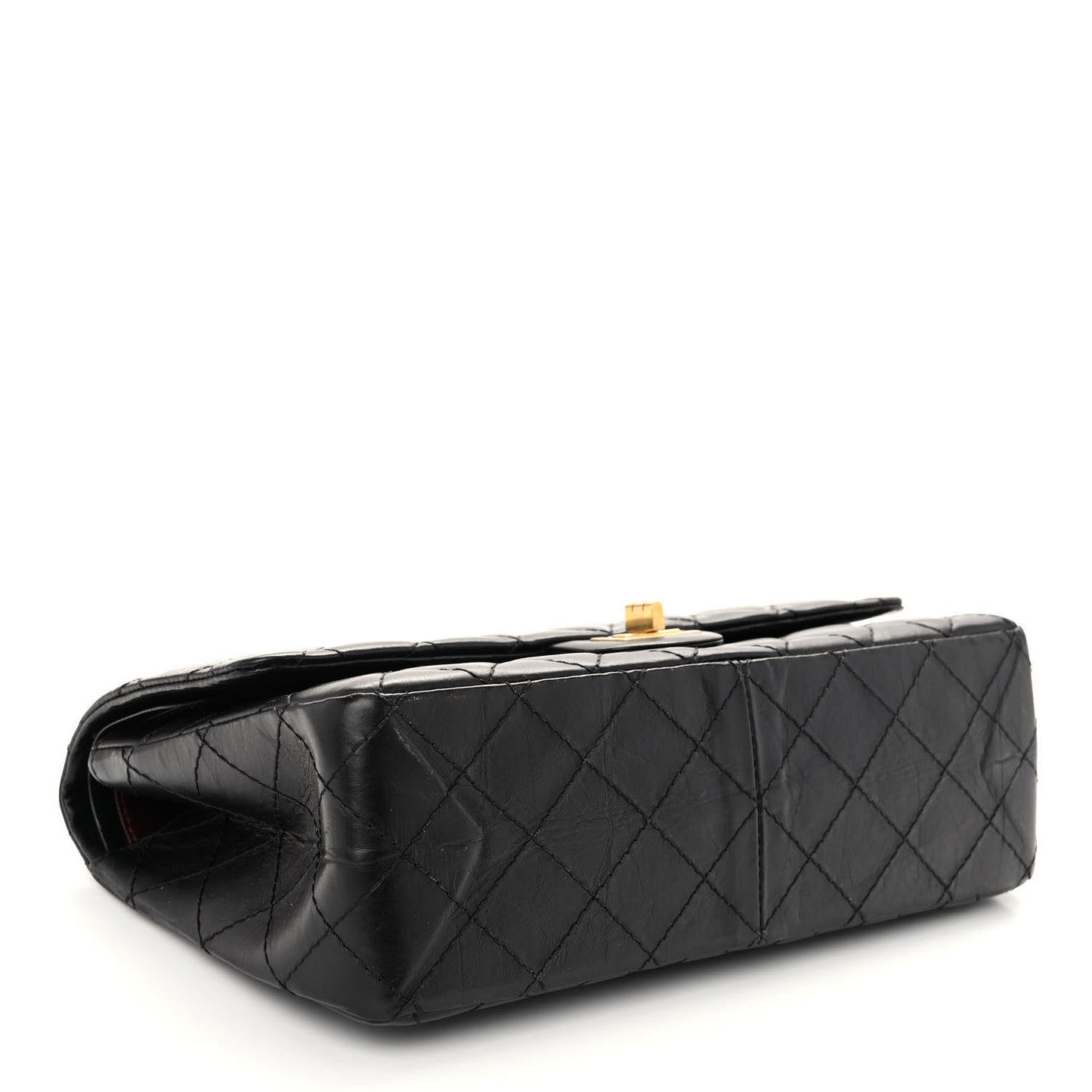 Aged Calfskin Quilted 2.55 Reissue 226 Flap Black