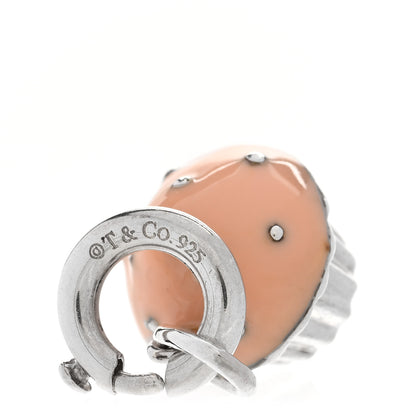 Tiffany Sterling Silver Enamel Cupcake Charm 5 of 5