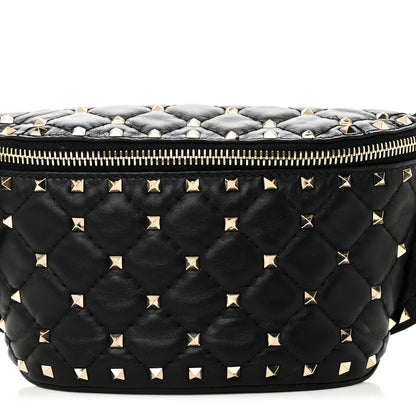 Valentino Garavani Nappa Rockstud Spike Belt Bag 85 Black 7 of 9