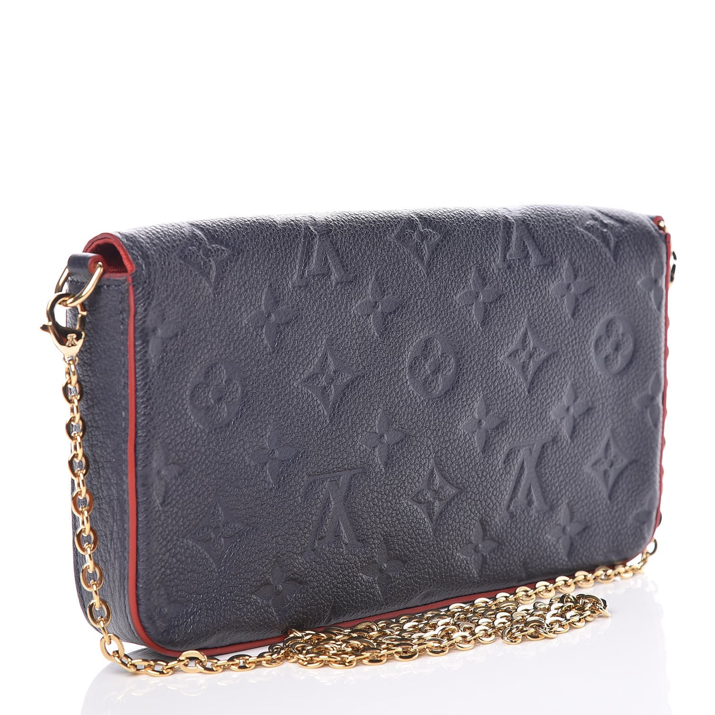 Empreinte Pochette Felicie Chain Wallet Marine Rouge