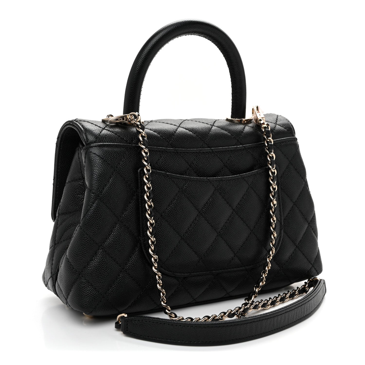 Chanel Caviar Quilted Mini Coco Handle Flap Black 3 of 9