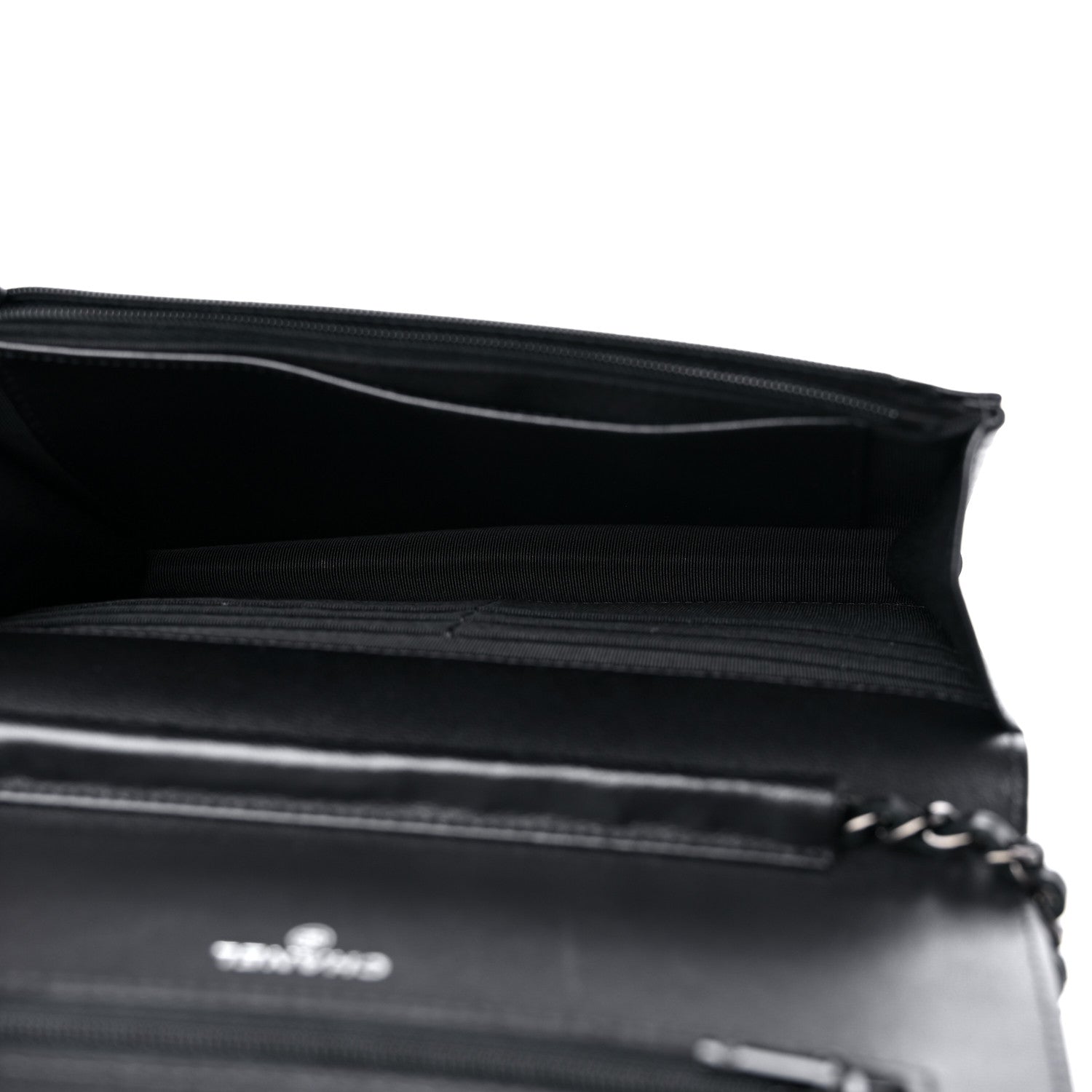 Chanel Lambskin Quilted Wallet On Chain WOC So Black 5 of 11