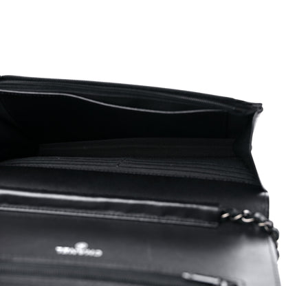 Chanel Lambskin Quilted Wallet On Chain WOC So Black 5 of 11