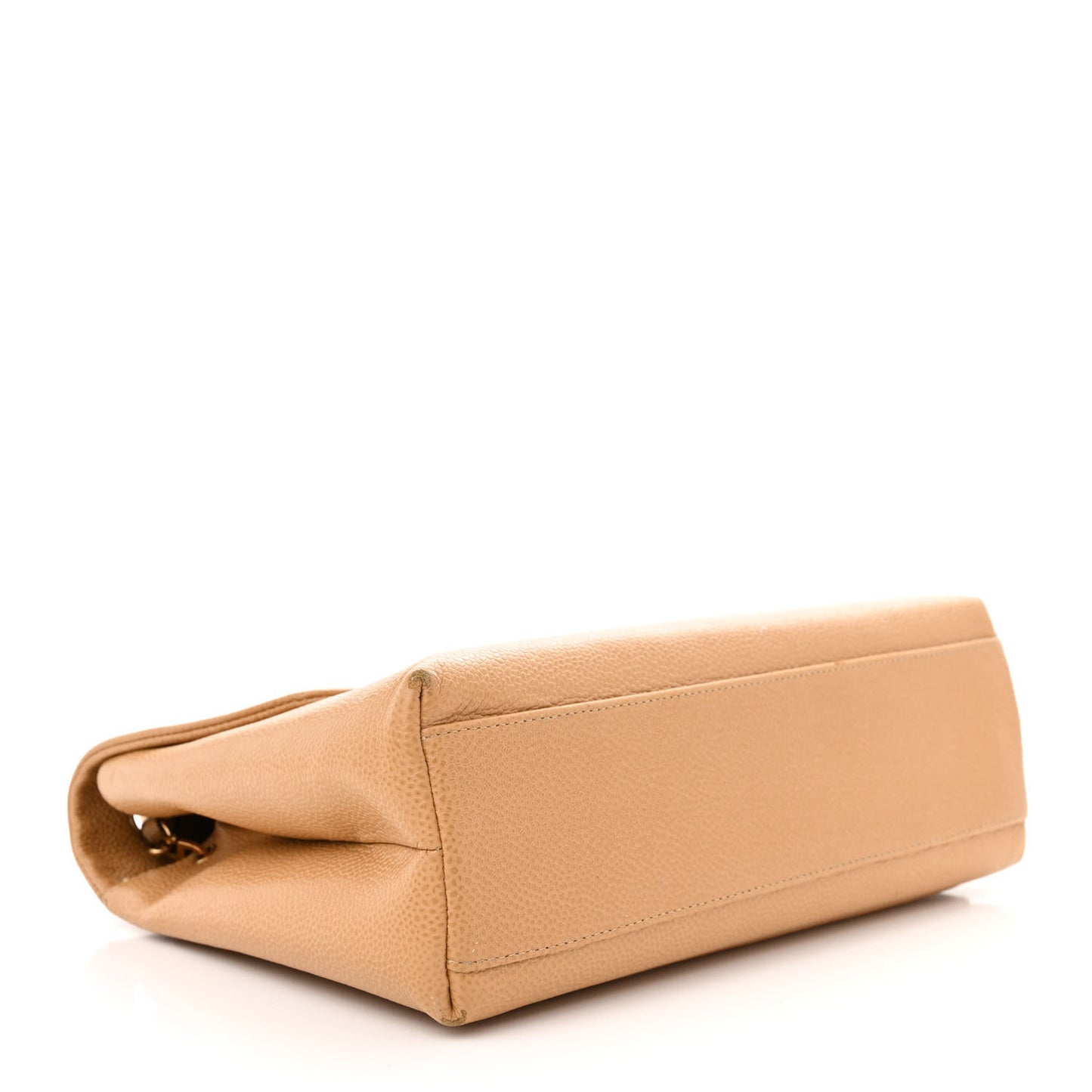 Caviar Flap Shoulder Bag Beige