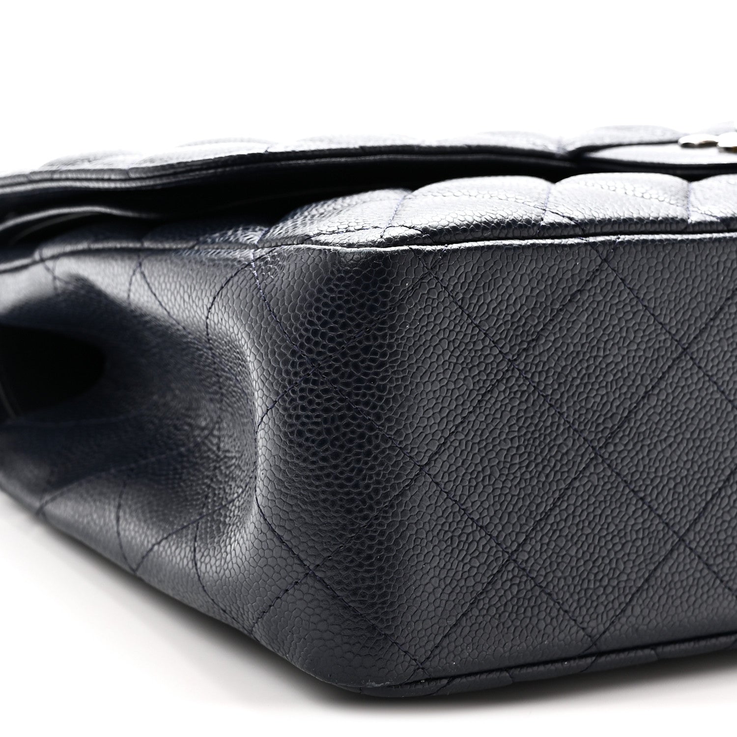 Chanel Caviar Quilted Jumbo Double Flap Navy Blue Navy Blue 9 of 10