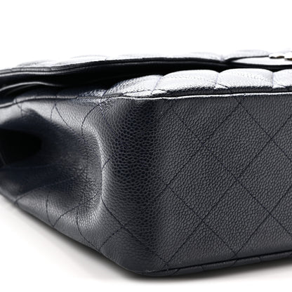 Chanel Caviar Quilted Jumbo Double Flap Navy Blue Navy Blue 9 of 10