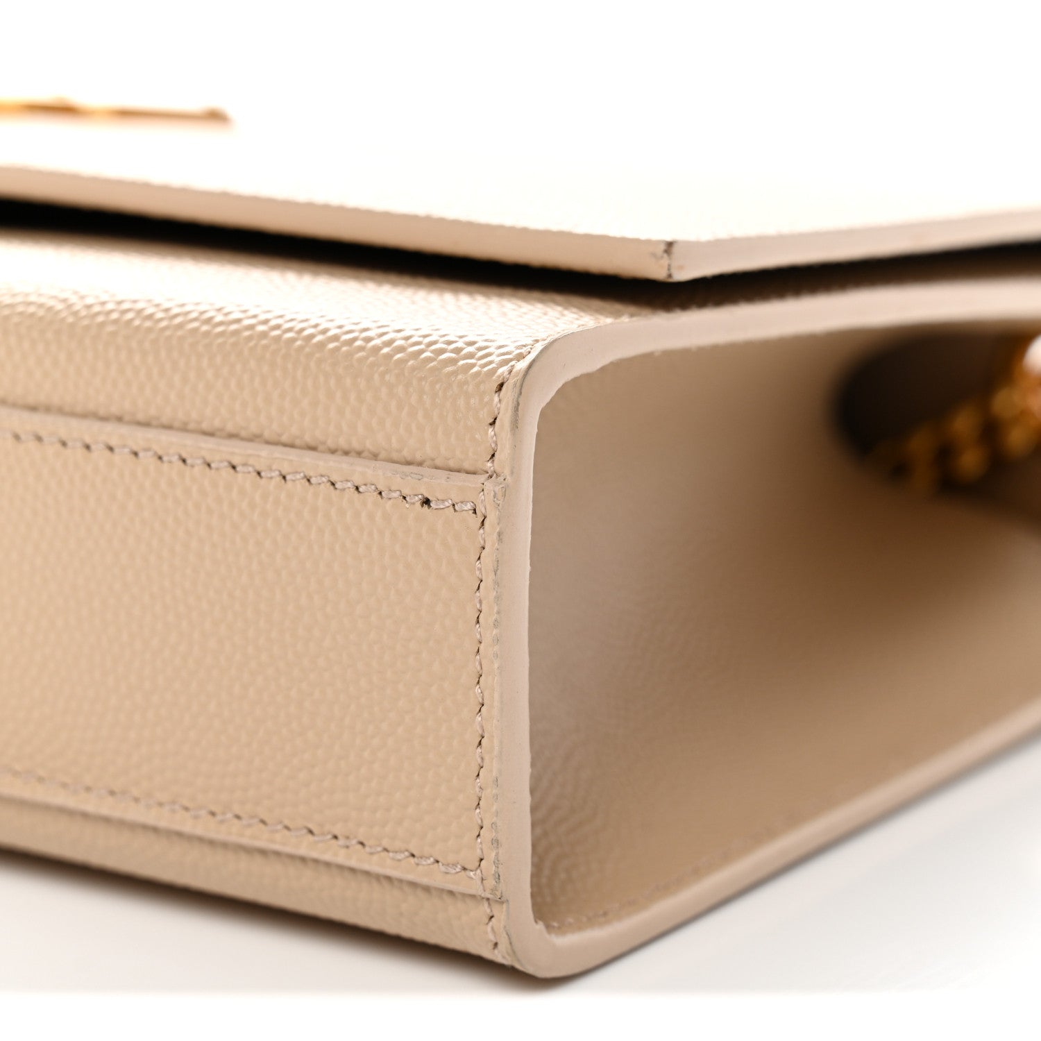 Saint Laurent Grain De Poudre Medium Monogram Kate Satchel Nude Powder 9 of 12