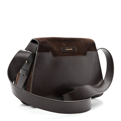 Tom Ford Suede Jennifer Saddle Bag Brown 3 of 11