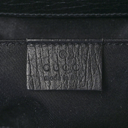 Gucci Monogram Horsebit Chain Clutch Black 6 of 10