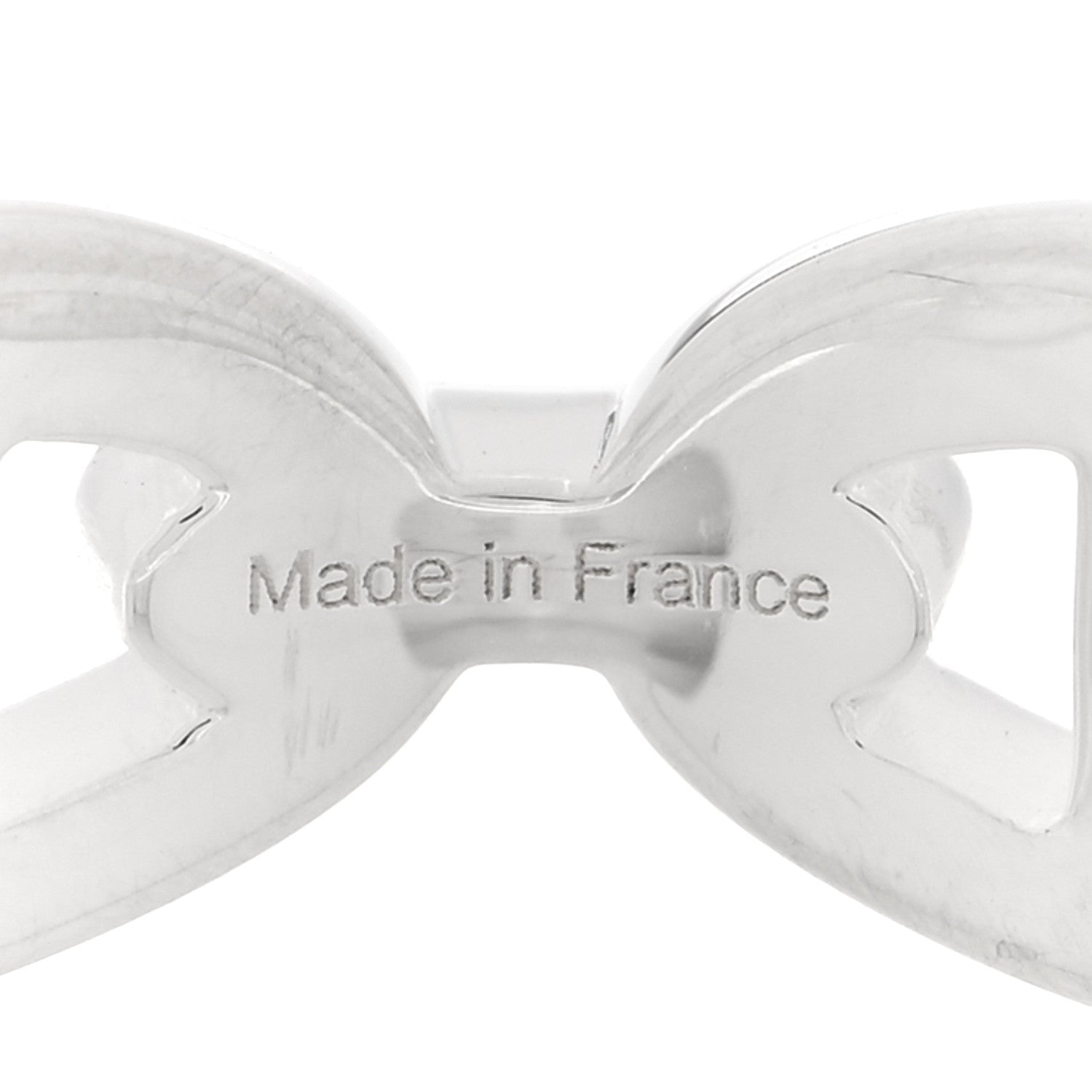 Hermes Sterling Silver PM Chaine d'Ancre Enchainee Band Ring 53 6.5 5 of 6