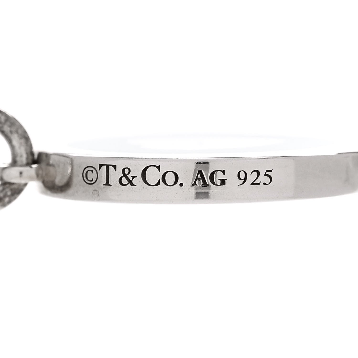 Tiffany Sterling Silver Enamel Heart Key Pendant Blue 4 of 4