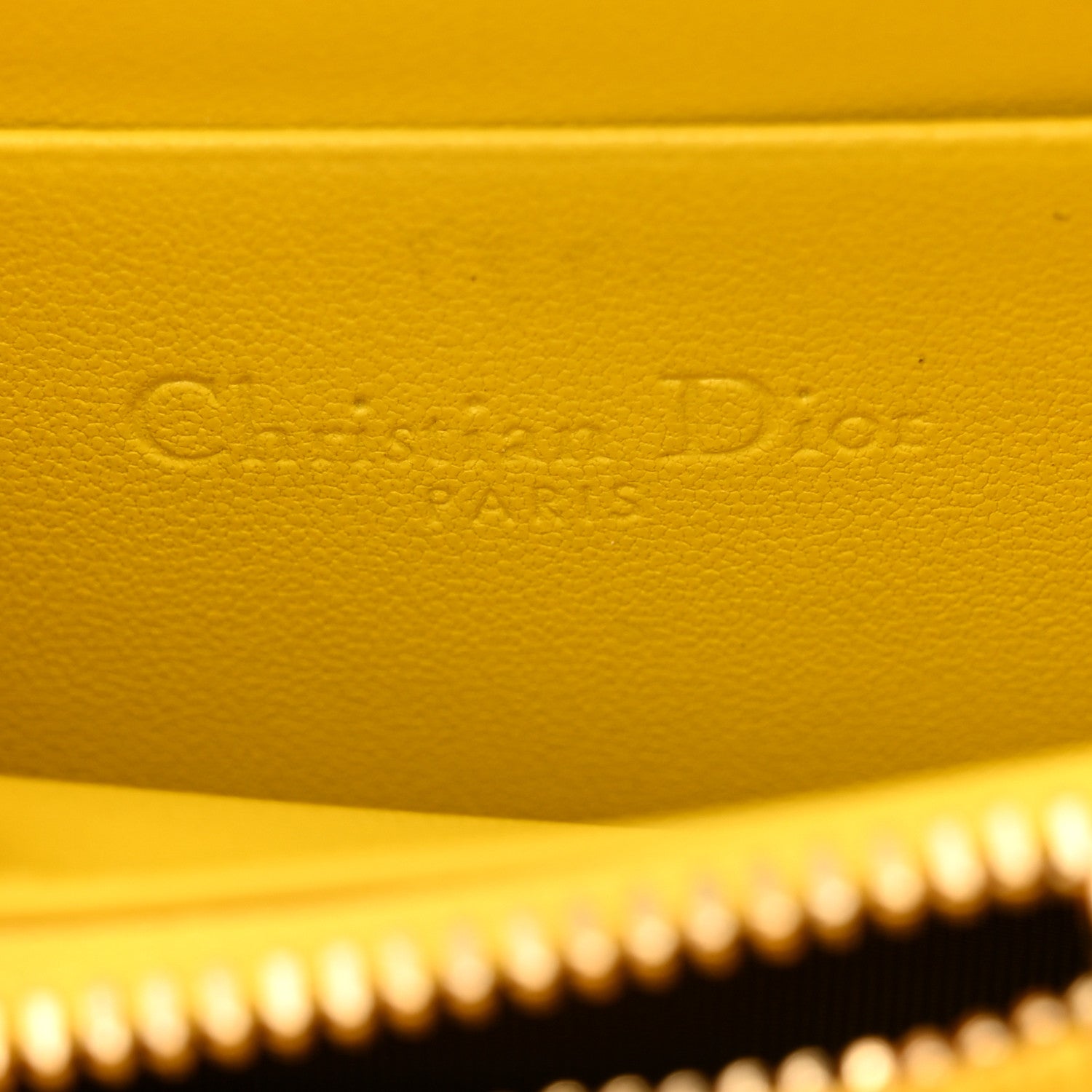 Christian Dior Lambskin Cannage Small Lady Dior Voyageur Coin Purse Yellow 6 of 8