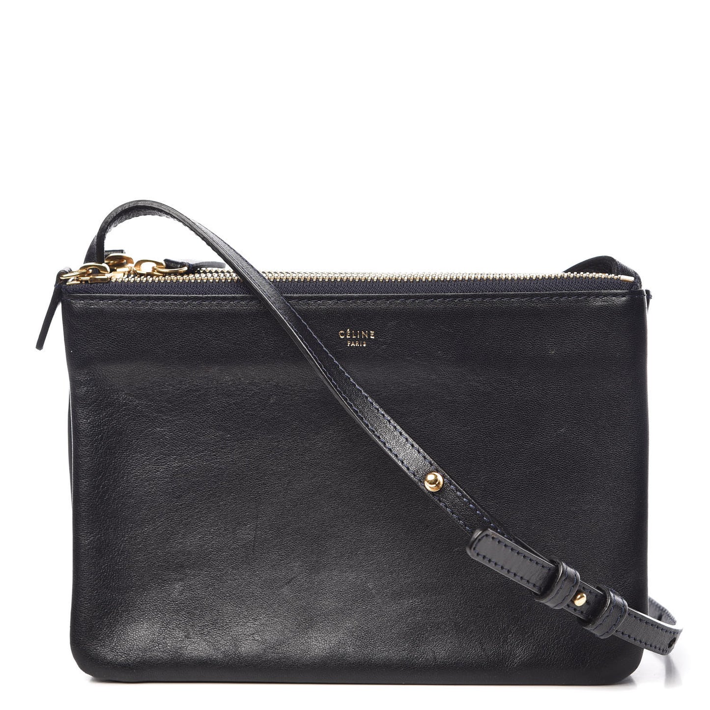 Lambskin Small Trio Crossbody Bag Navy Blue