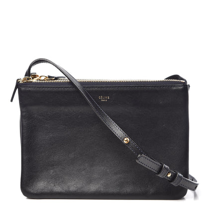 Celine Lambskin Small Trio Crossbody Bag Navy Blue 1 of 13