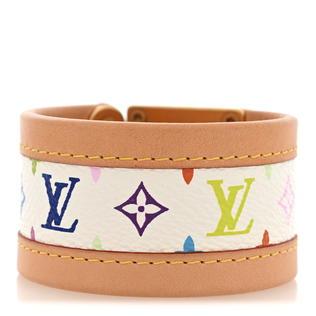 Monogram Multicolor S Lock Bracelet M White