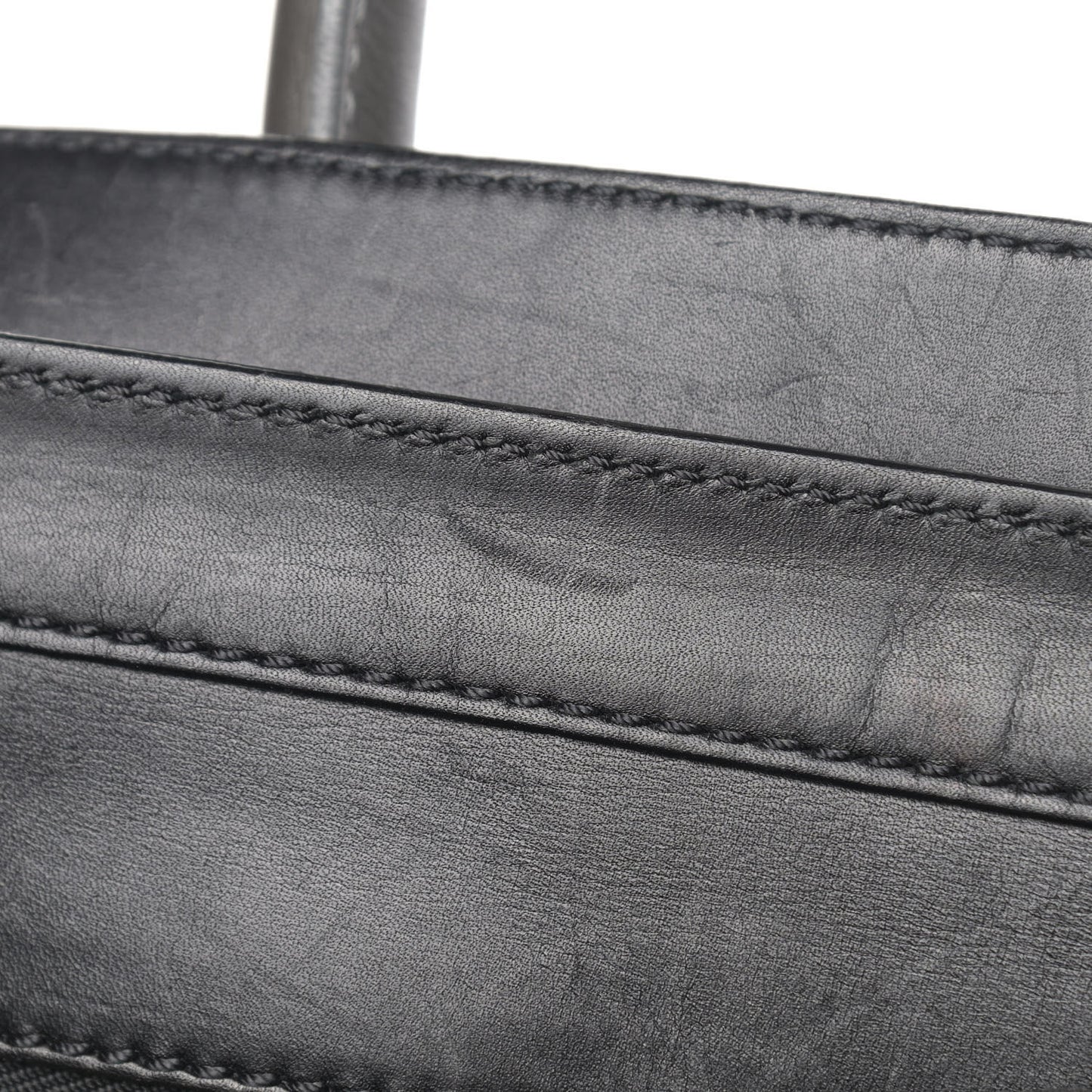 Smooth Calfskin Mini Bi-Color Luggage Forest Black