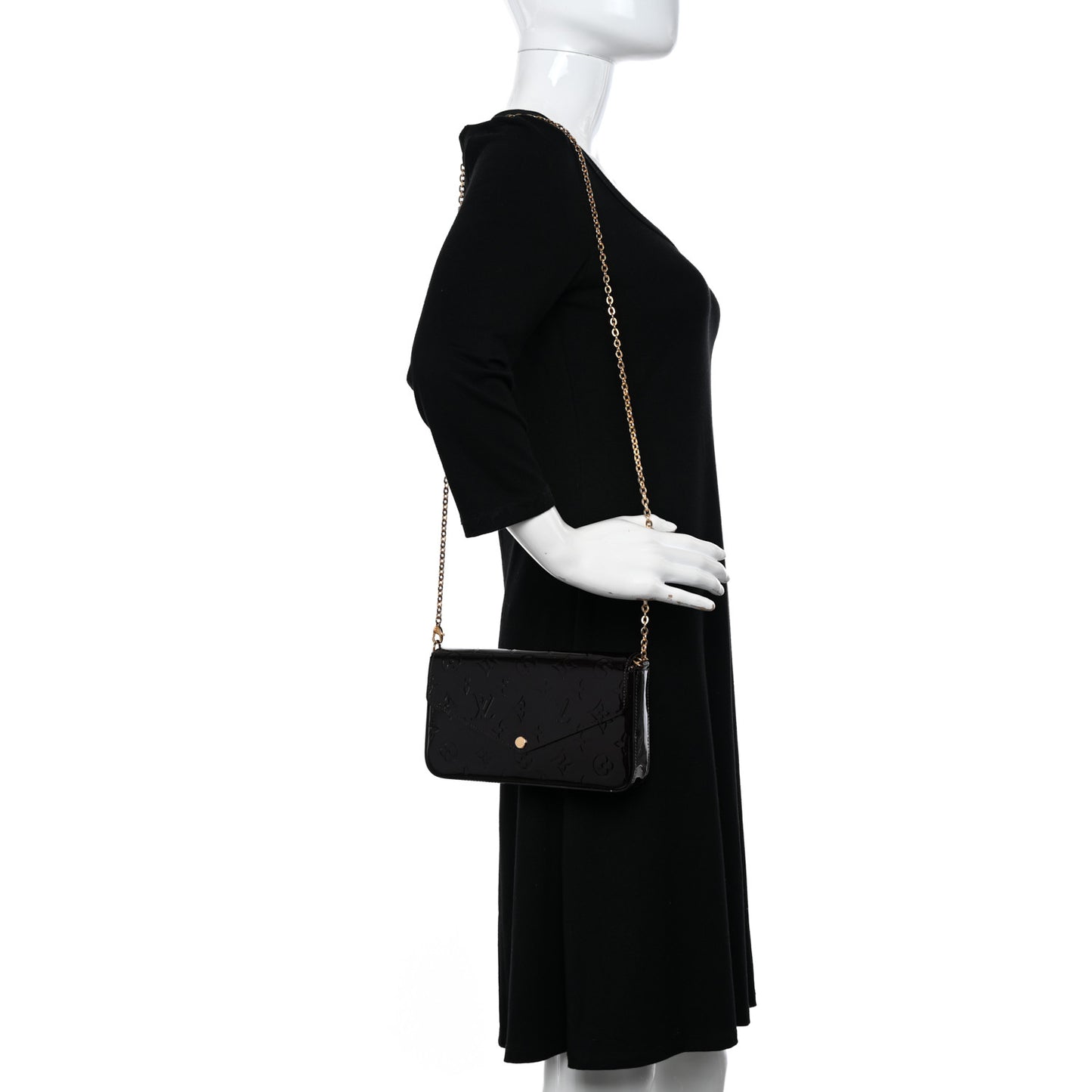 Vernis Pochette Felicie Chain Wallet Amarante