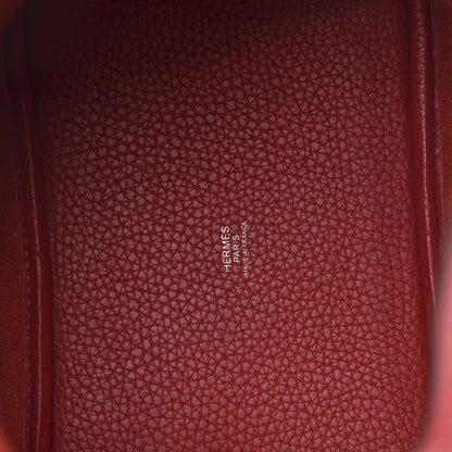 Hermes Taurillon Clemence Picotin Lock 18 PM Rouge Casaque 6 of 10