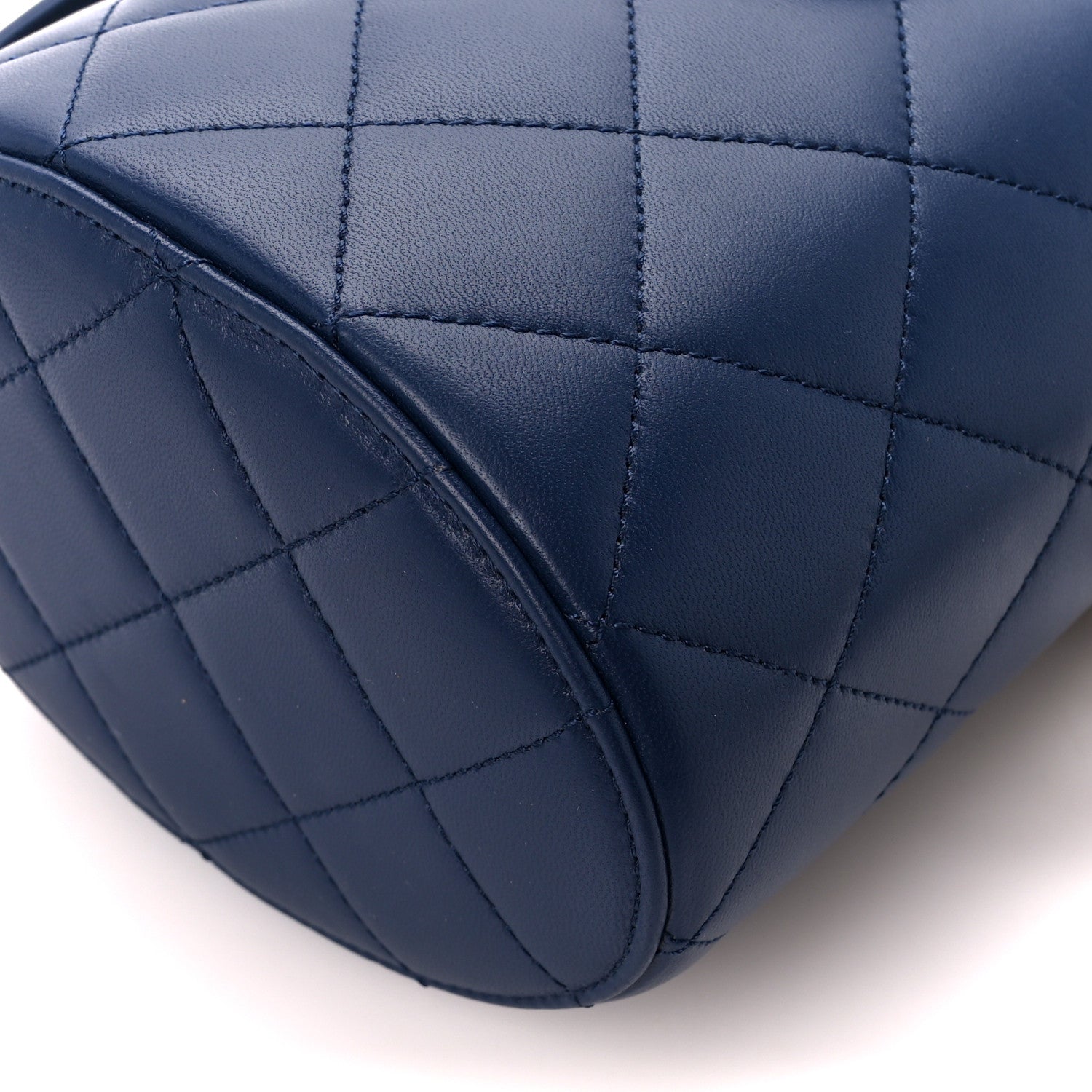 Chanel Lambskin Resin Elegant Chain Vanity Case Blue 13 of 13
