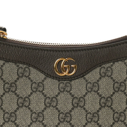 Gucci GG Supreme Monogram Textured Dollar Calfskin Small Ophidia Hobo Beige Ebony New Acero 8 of 10