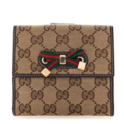 Gucci Monogram Princy Compact French Flap Wallet Brown 1 of 7