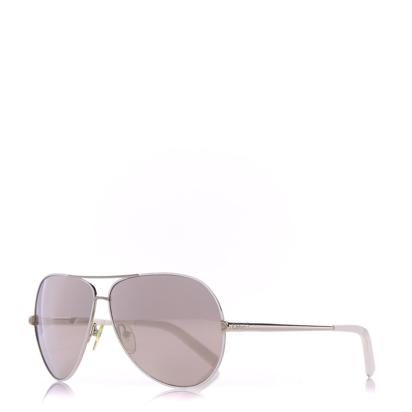 Metal Aviator Sunglasses CE107S White Gold