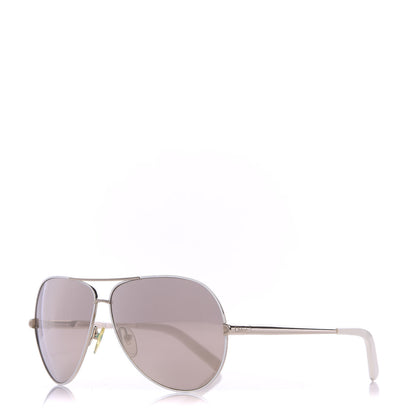 Chloe Metal Aviator Sunglasses CE107S White Gold 1 of 6